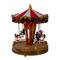 11" Red & White LED Animated Christmas Carousel with Horses